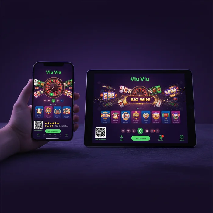 Viu Viu mobiele interface — responsieve weergave via mobiele browser op smartphone