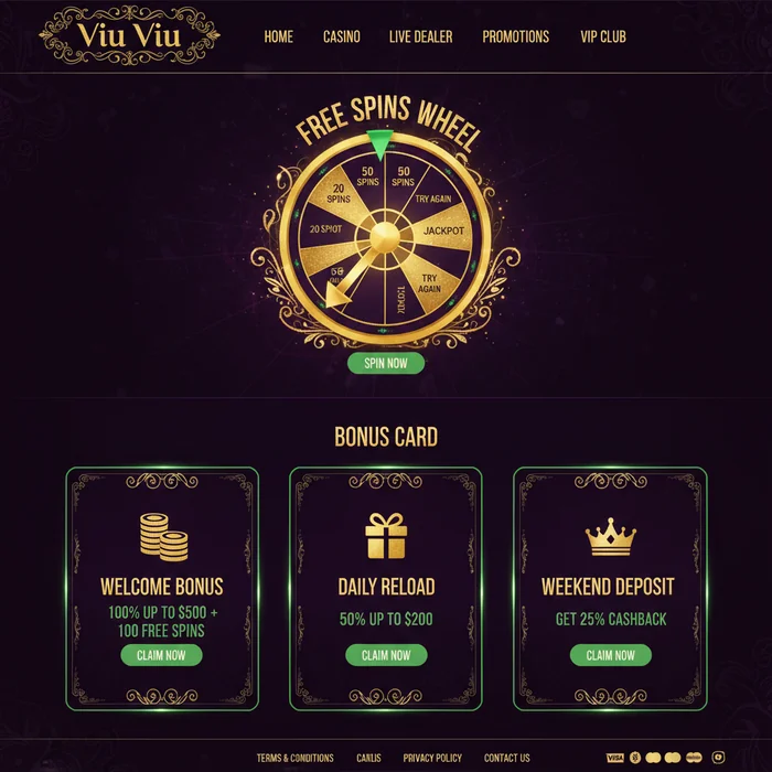 Viu Viu bonuspagina — welkomstpakket, inzetvereisten en promotiecode-invoer