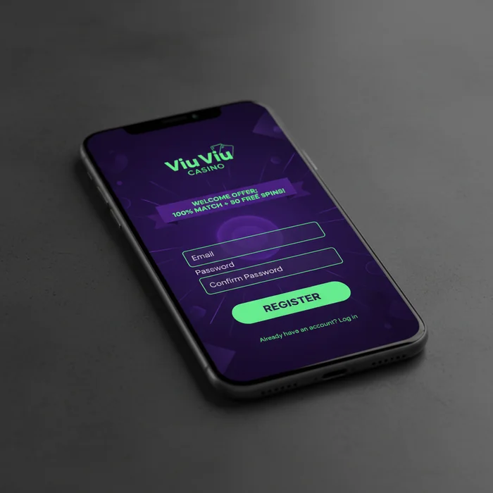 Viu Viu registratieformulier — accountaanmaak met e-mail en wachtwoordvelden